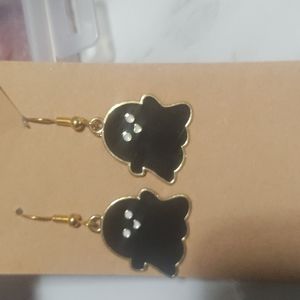 Black Ghost hanging earrings